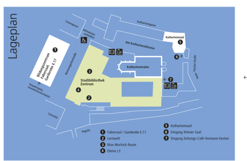 Lageplan der Veranstaltungsorte am Bildungscampus Nürnberg